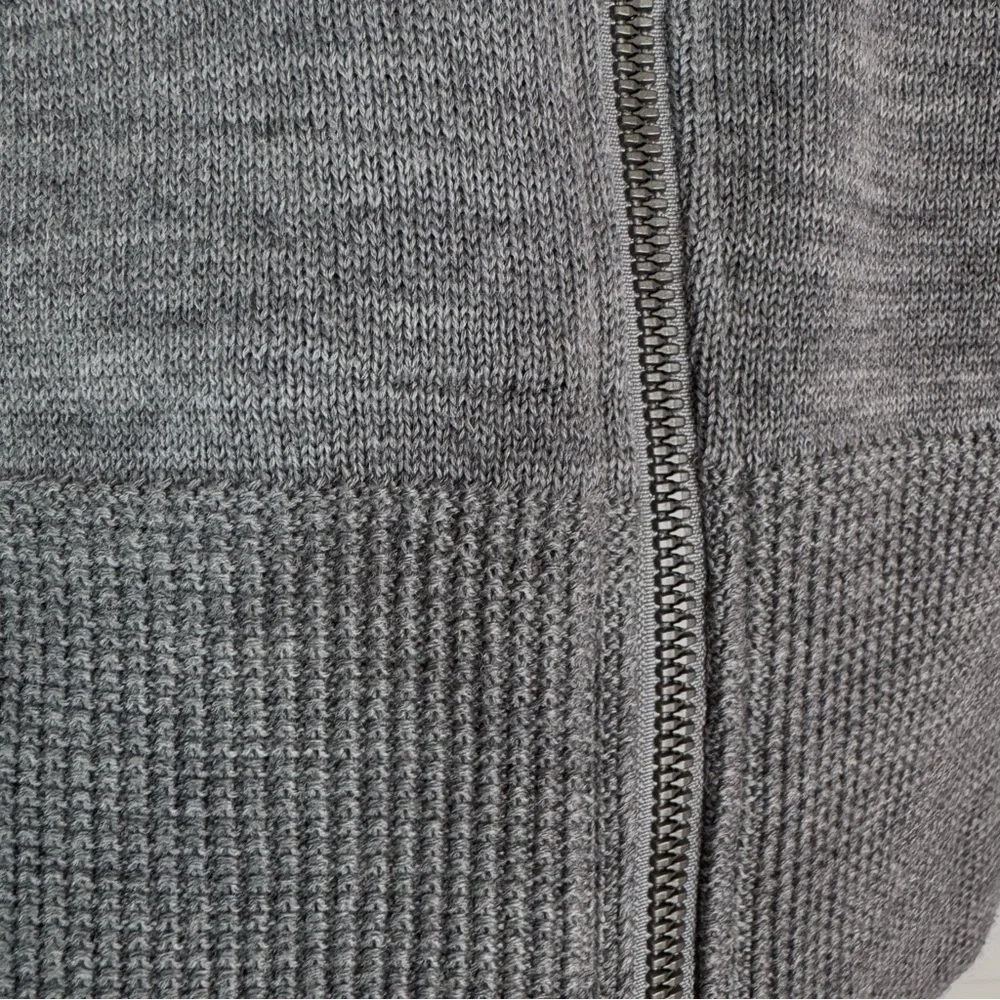 Kuhl Alpine Merino Wool Blend Asymmetric Zip Up Sweater Gray Size Small